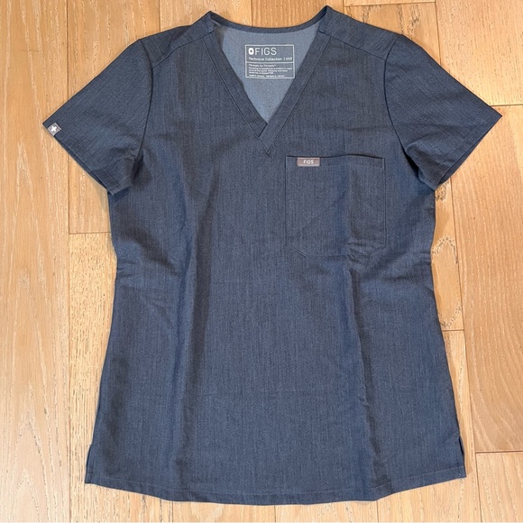 FIGS Heather Denim Scrub Set- XXS - Picture 2 of 7